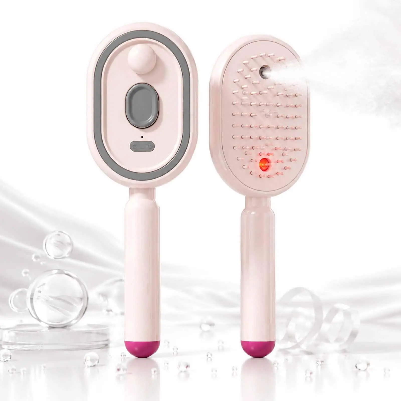 

Electric Spray Air Cushions Massage Comb 3 in 1 Self Cleaning Steam Essential Oil Brush Rechargeable Spray Scalp Massager Combs