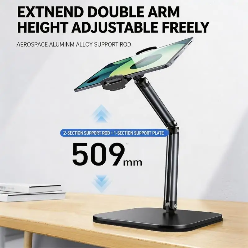 Desktop Tablets Clamp Height Adjustment For 4.7 To 13Inch Optimal Viewing Angles 83CF