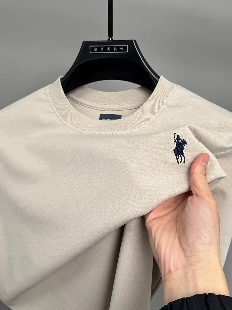 

Высококачественные дизайнерские бренды футболки с короткими рукавами мужские летом новая мода Пол пони вышивка свободный отдых хлопок воздухопроницаемый воротник мужская одежда