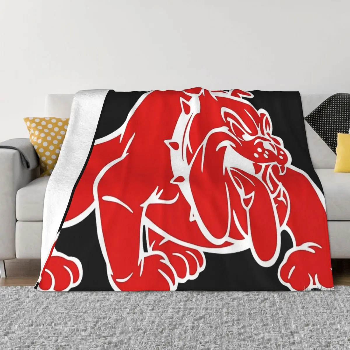 

Bulldog Logo 9 Plush Winter Blankets Blankets & Throws Throw Blanket