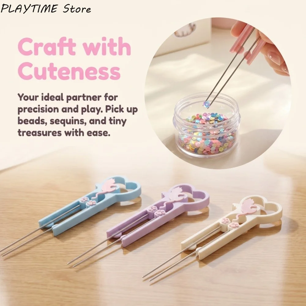 Cat Perler Bead Placement Pen High Quality Convenience Fuse Bead Double Needle Tool Multifunctional Long Bead Picker Tweezers