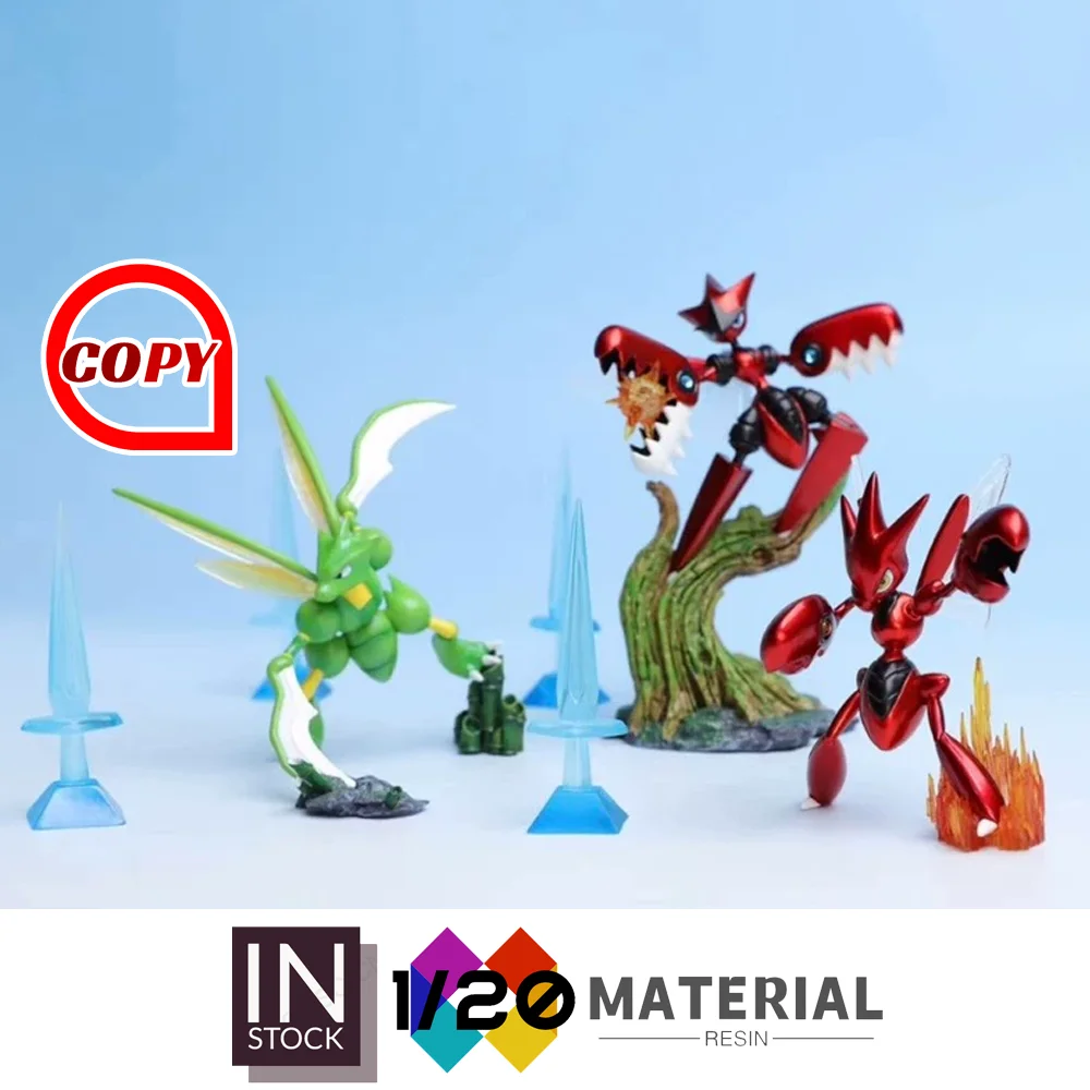 [Em estoque] Mundo em escala de resina 1/20 [COPY PALLET T] – Scyther & Scizor & Mega Scizor