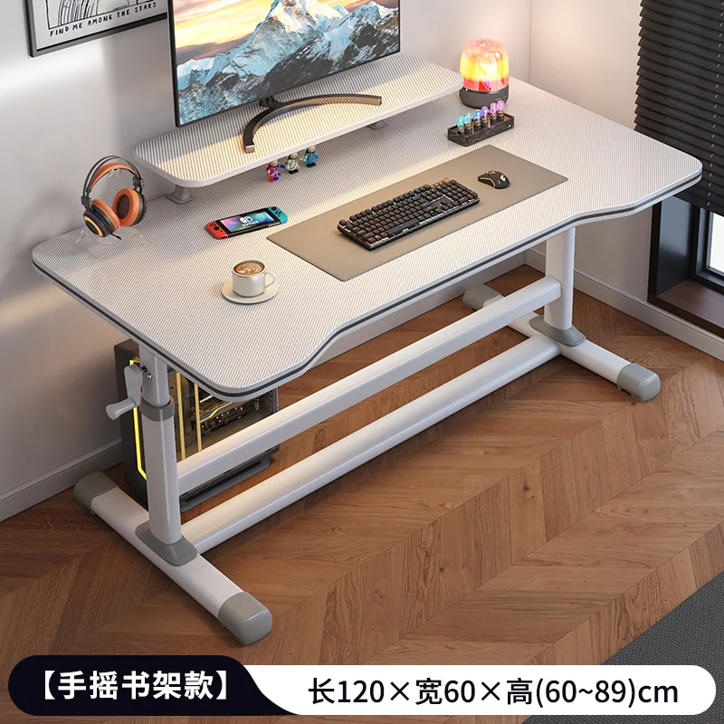 AOLIVIYA Carbon Fiber PC Gaming Desk Office Study Table Workbench Chair Student Home Desktop