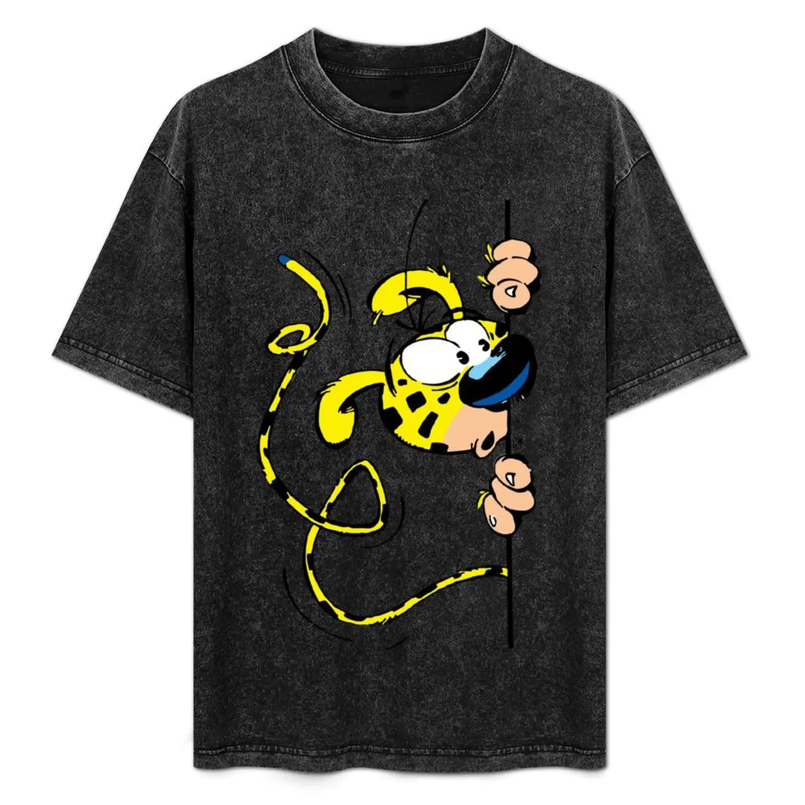 

Marsupilami blue wall T-Shirt funny shirt cotton graphics customizeds black t-shirts for men