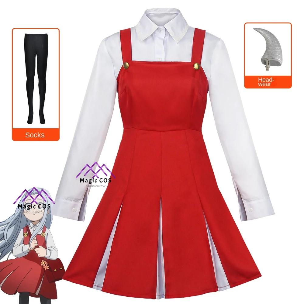 

4Eri Anime My Hero Academia Hot Sale Cosplay Costume Dress Uniform Wig Hornsocks Halloween Christmas Photo-Ready Dress Costume