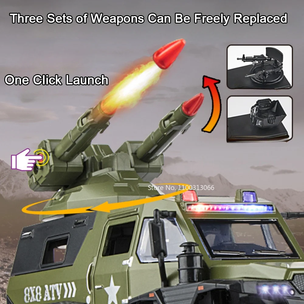 Modèle Avtoros Shaman, voitures de Police en alliage moulé sous pression, jouets portes ouvertes, musique légère, voiture blindée Miniature pour garçons, cadeaux parfaits, échelle 1:32