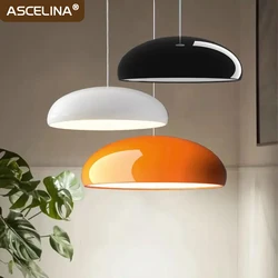 Lámpara colgante LED de estilo nórdico para decoración del hogar, luz redonda de macarrón de 35/45/60CM, Lustre para comedor, sala de estar, Caffee, accesorios de iluminación