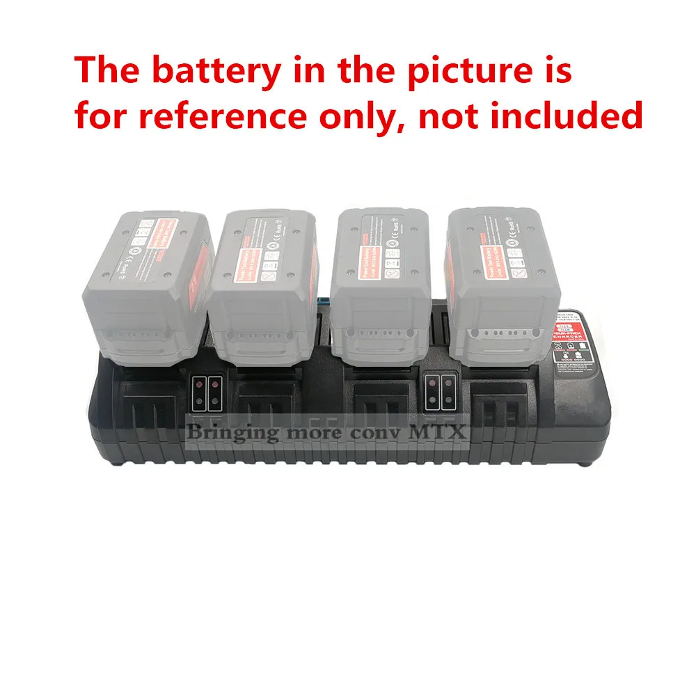 

110-240V Li-ion Battery Charger for Milwaukee M18 48-11-1815 48-11-1828 48-11-2401 48-11-2402 4-Port 3ACharger free shipping