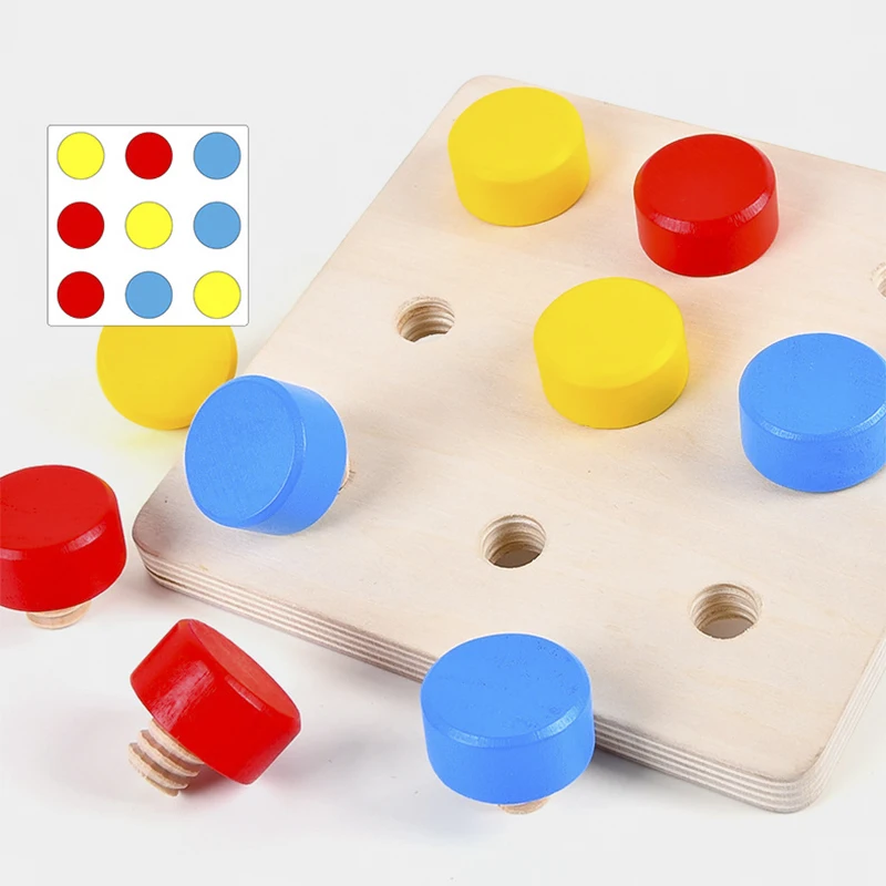 لعبة مطابقة الألوان ، تحويل المسمار ، تدريب المحرك الدقيق ، تنسيق العين اليدوية ، فهم التركيز ، تعليم مونتيسوري