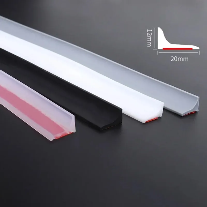 Küche Silikon Wasser Halte Streifen Selbst-klebe Dichtung Halte Streifen Trennung Dusche Wasser Stopper Streifen Werkzeug 1/2/3/4/5m