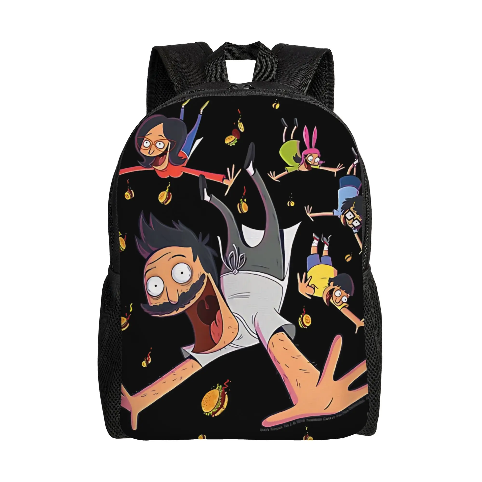 Louises Tina Bob Linda Belcher Backpack for Men Women High School Work Daypack Bob's Burgers Anime Laptop Canvas Bags Sports