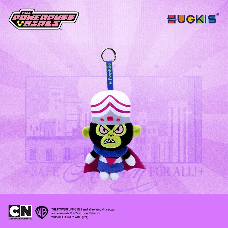 14·25cm große The Powerpuff Girls Stoffpuppen, Film-Bösewichte, Prinzessin Morbucks und Mojo Jojo Plüsch-Schlüsselanhänger-Puppen – Detail 6