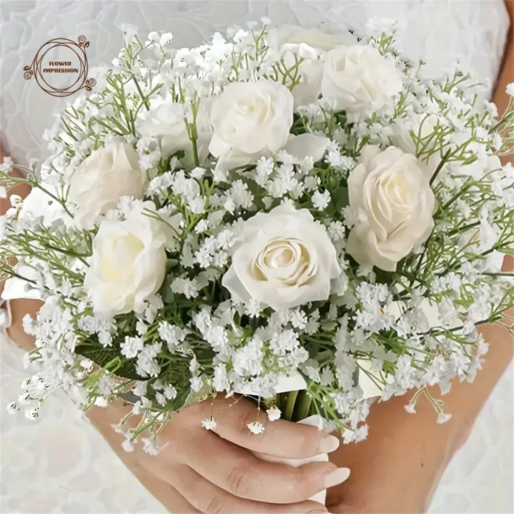 30 Stück künstliche Schleierkrautblumen, fühlen sich echt an, Gypsophila, geeignet für Hochzeit, Braut, Verlobung, Zuhause, Ornament, Raumdekoration