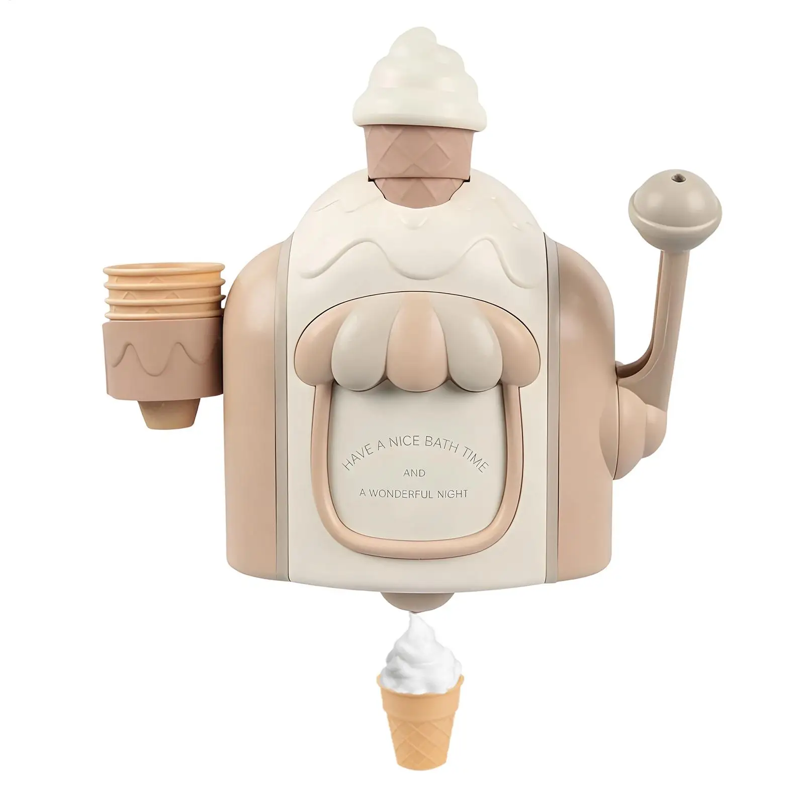 Child Bathroom Shower Bubble Machine Bath Cartoon Ice Cream Machine Manual Bubbles Manufacturing Machine