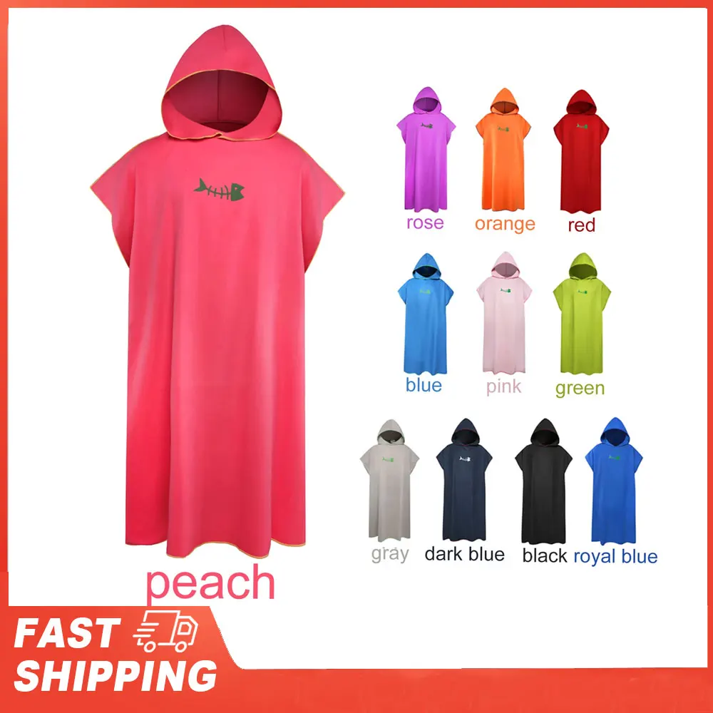 Swim Towel Wetsuit Beach Poncho Surf Poncho Changing Towel with Hood Microfiber Beach Blanket Bath Towel for Adults