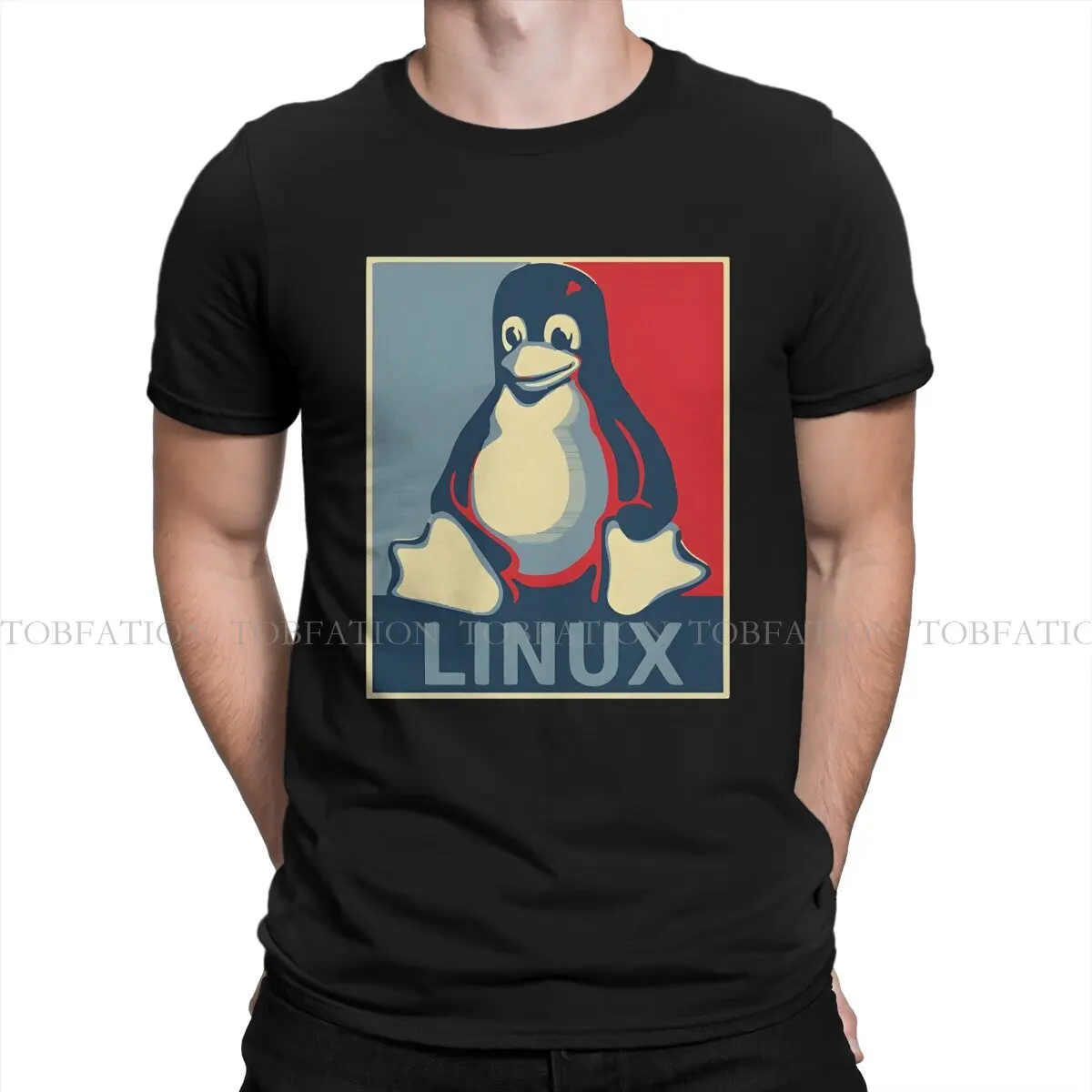 

Tux Penguin Newest TShirts Linux System Male Style Pure Cotton Tops T Shirt O Neck Oversized