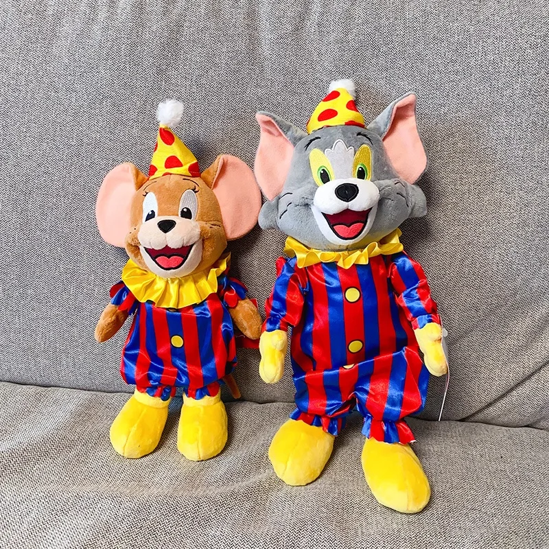 Hugkis Tom And Jerry Circus Anime Surrounding Plush Doll Cartoon Cute Clown Dress Up Doll Ornament Children'S Toys Surprise Gift