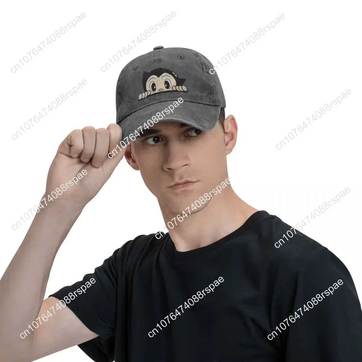 Pure Color Dad Hats Hello Women's Hat Sun Visor Baseball Caps Mighty Atom Astro Boy Cartoons Anime Peaked Cap view 5