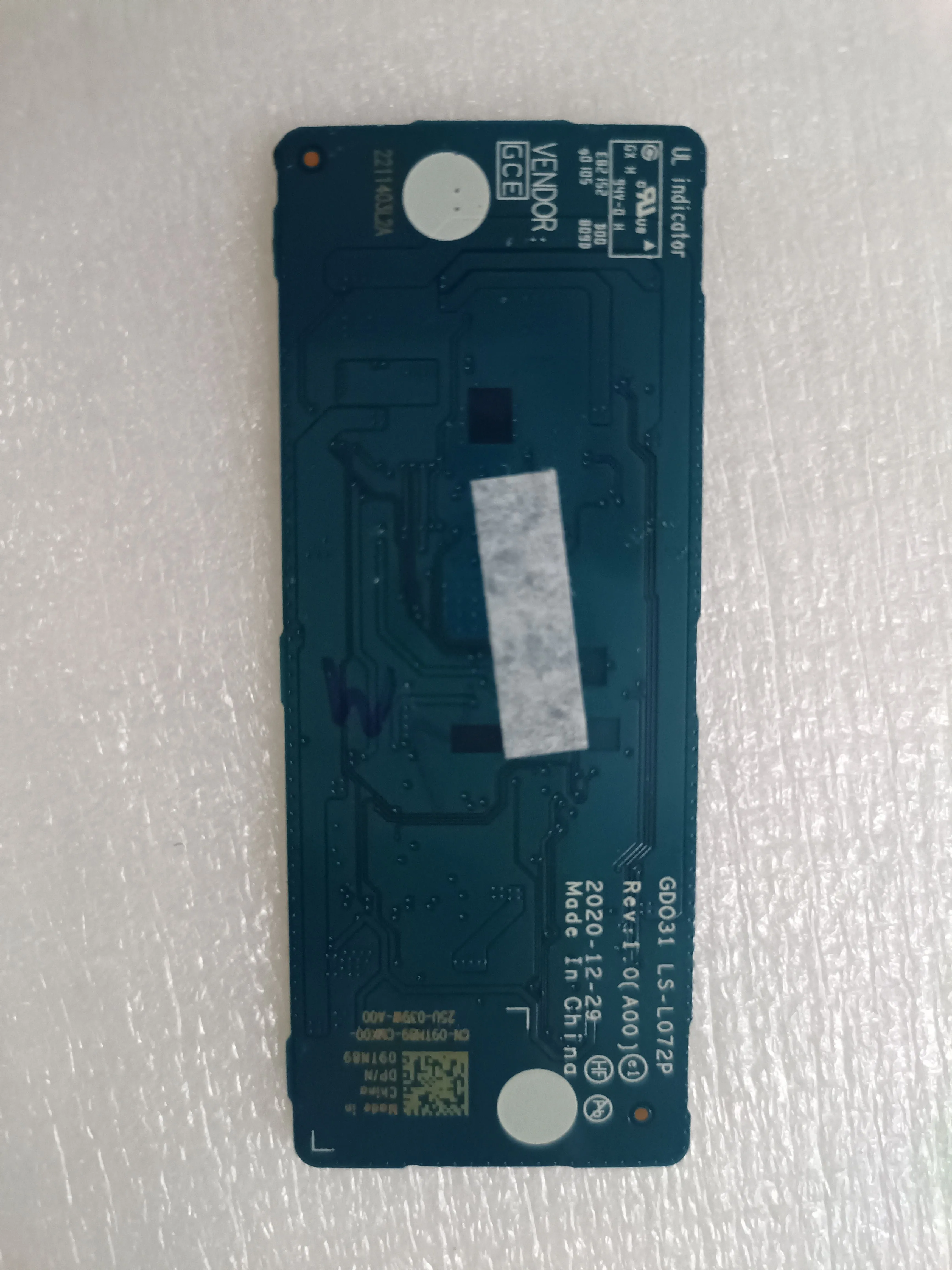 Used Original for Dell XPS 13 9320 GD031 Microphone Board Webcam Board LS-L072P 9TN89