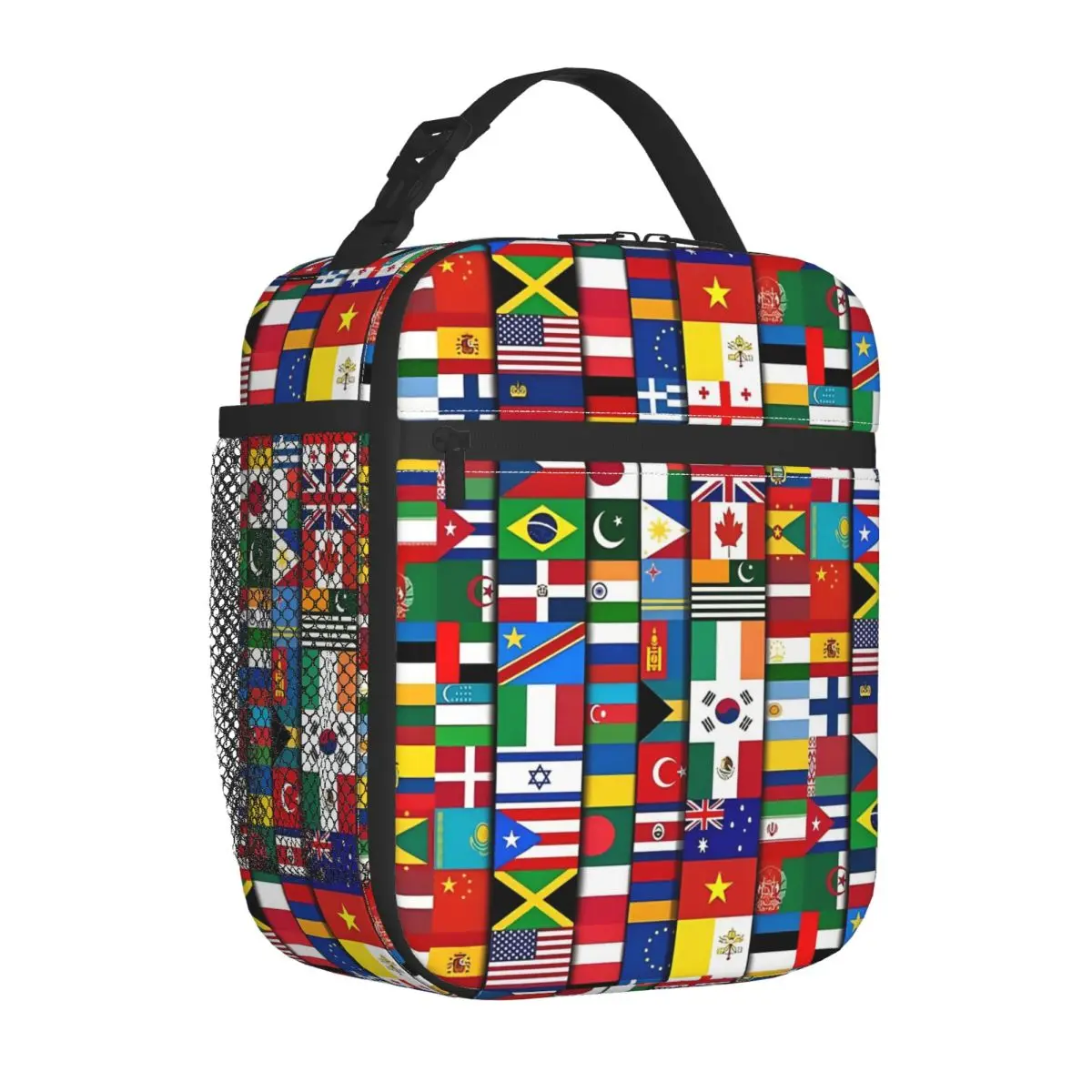 Bolsas de almuerzo aisladas con bandera de países, bolsa térmica, contenedor de comida, fiambrera de alta capacidad, bolsa para hombres y mujeres, Picnic en la playa