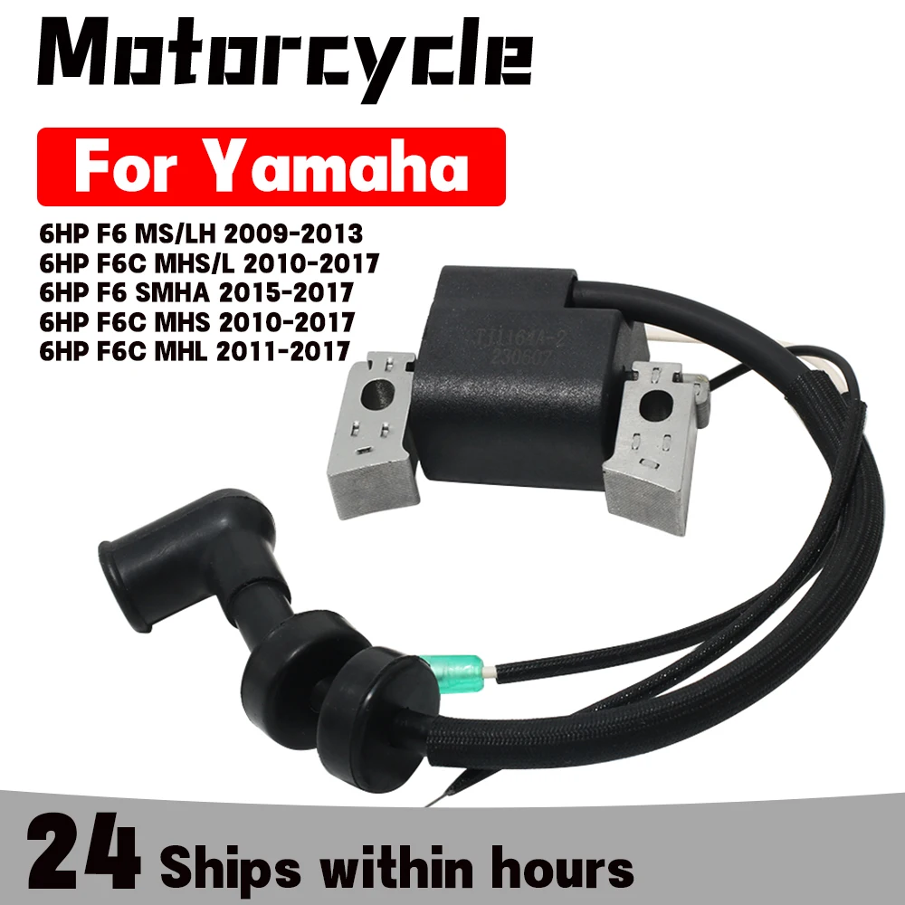 Bobina de encendido para Yamaha 6HP F6 MS/LH 2009-2013 SMHA 2015-2017 F6C MHS/L 2010-2017 MHS 2010-2017 MHL 2011-2017