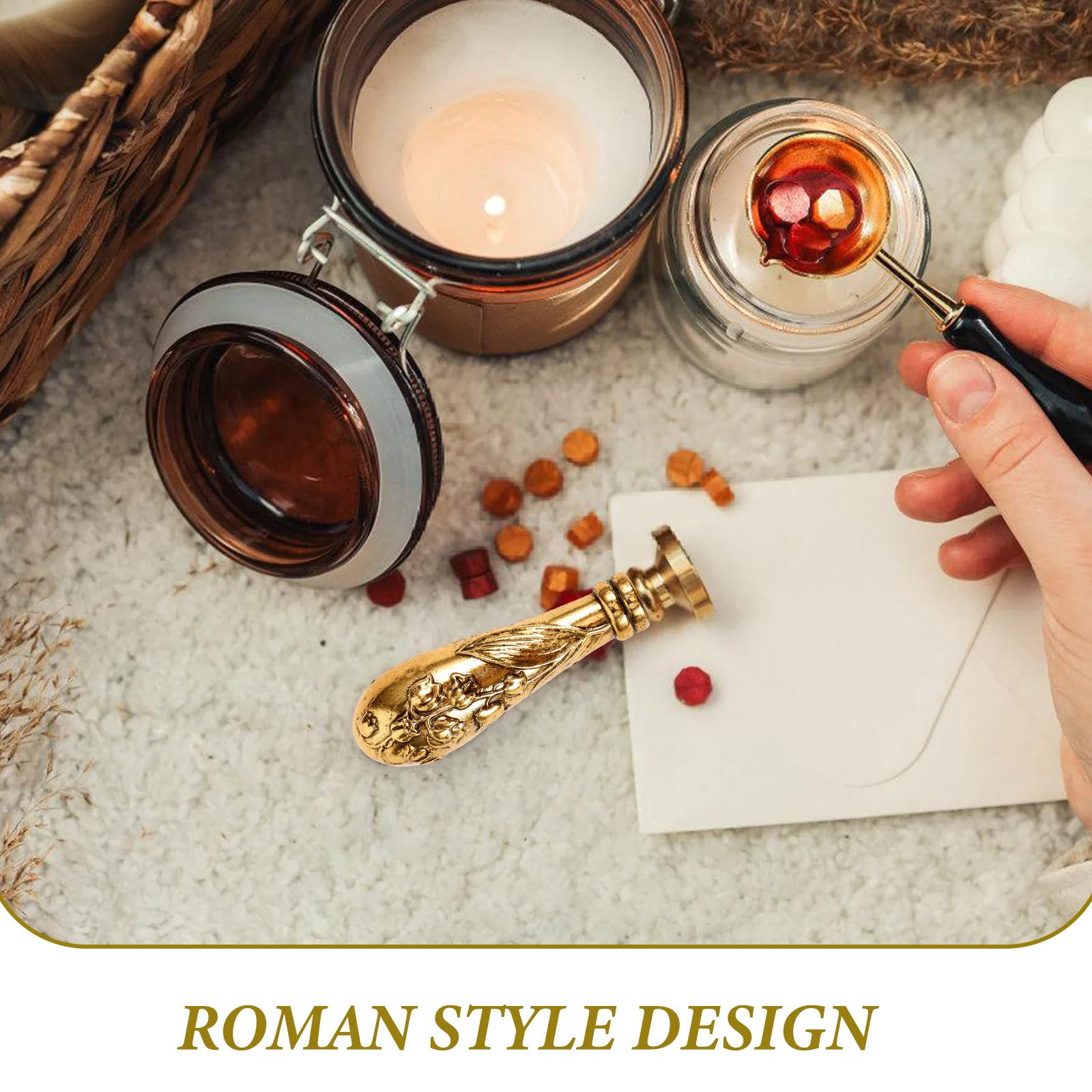 

Metal Alloy Seal Handle Retro Style Comfortable Grip Easy Replacement Stamp Handle Envelope Wax Seal Stamper Stamp Handles