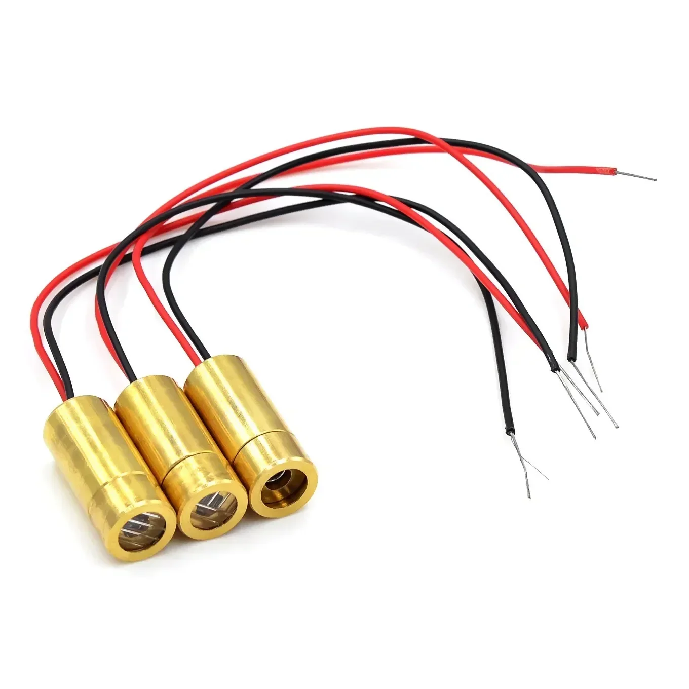 10 ชิ้น/ล็อตเลเซอร์ 650nm 9 มม.3V 50mW เลเซอร์โมดูลไดโอดสีแดงหัวทองแดง 5MW