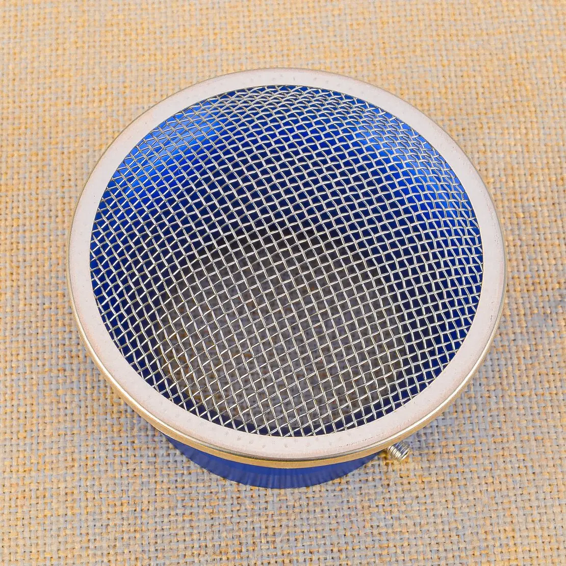 63mm ID Blue Motorcycle Carburetor Velocity Stack Air Filter Cup With Mesh Screen