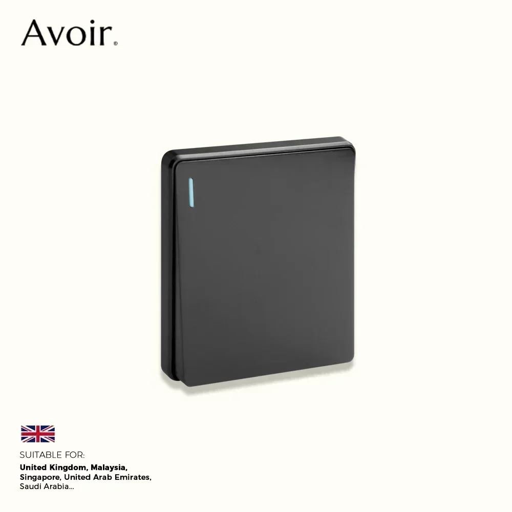 

Avoir Black UK 13A Type-C Quick Charging Socket 220V Wall Light Switch 10-Pin Plug Socket 45A High Power Kitchen Electric Switch