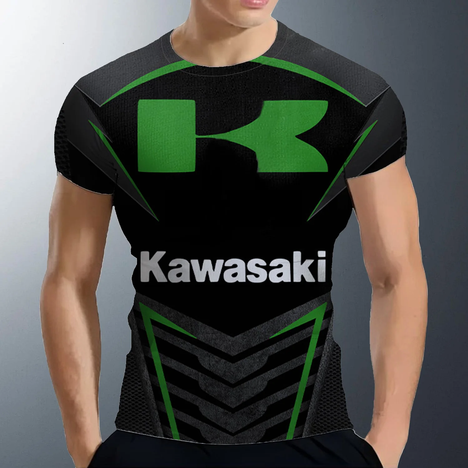 

2025 Kawasaki T-shirt Print T-shirt Motorcycle Uniform Men's Clothing High-quality Men T Shirt Suitable For Both Men And Women