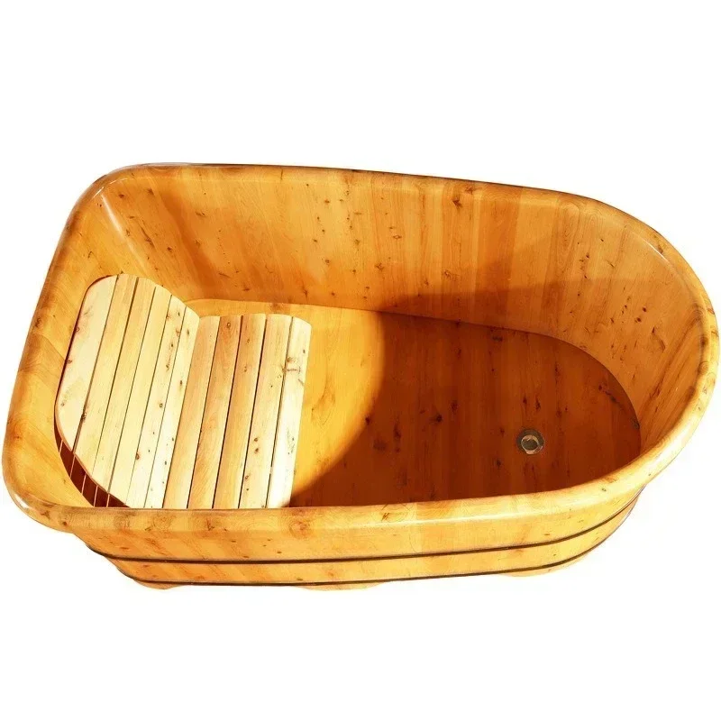 

Wooden Double bath Cedar wood bath bucket Adult bath bucket Thickened solid wood