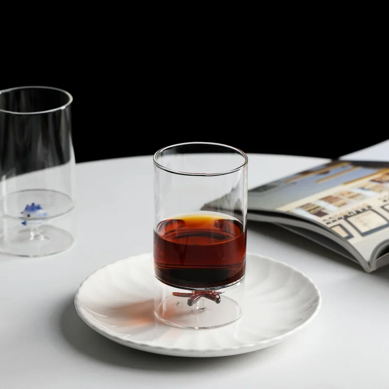 

Creative High Borosilicate Glass Cup Ins Design Cute Explosion Proof High Aesthetic Value Home Use Juice Cup Coffee Cup