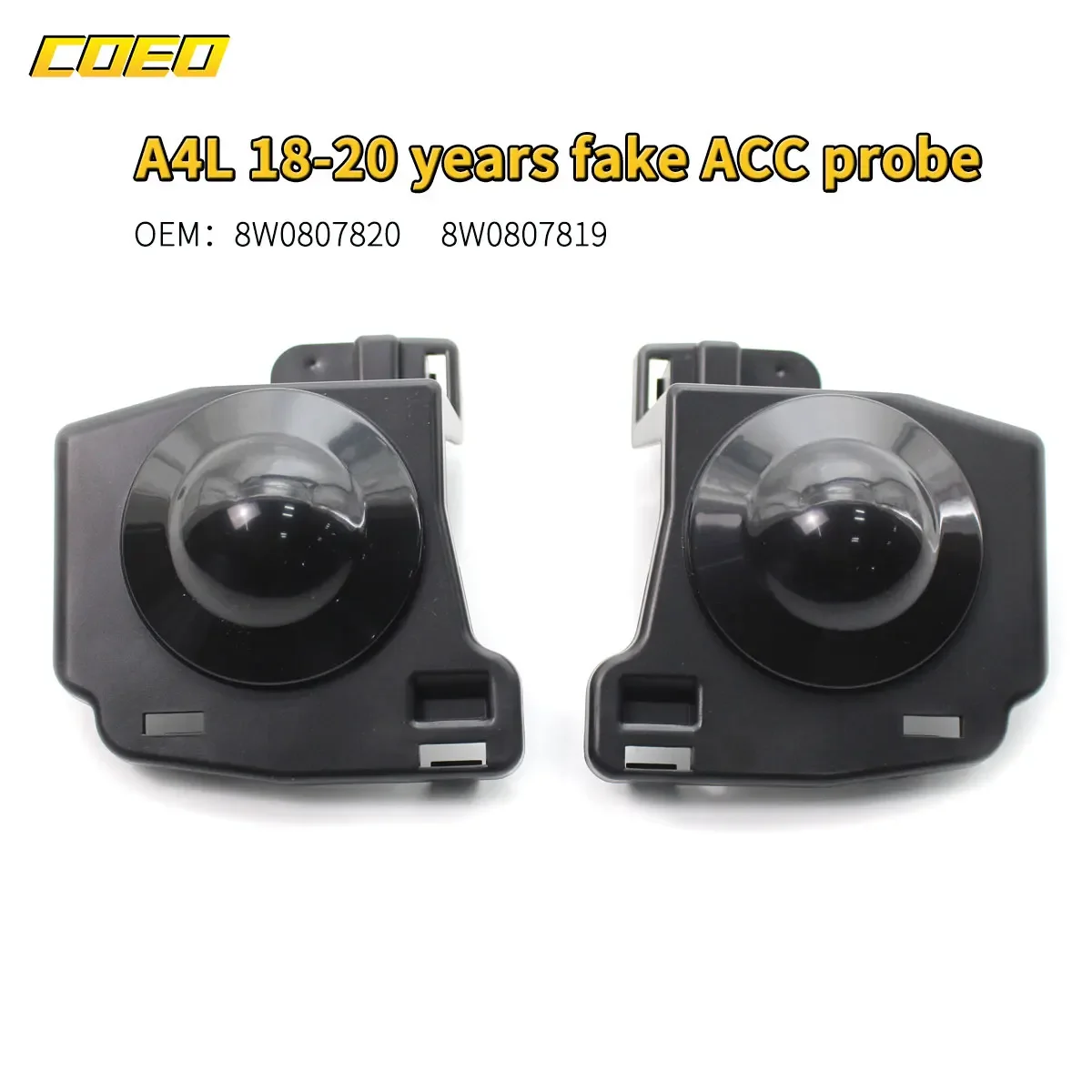 Pair Left&Right Car ACC Probe Auto Front Bumper Fog Light For Audi A4L 2018 2019 2020 8W0807820 8W0807819