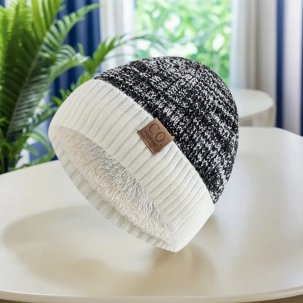 قبعة أكريليك مطرزة بالصوف من CO - قبعة متماسكة دافئة عالية التمدد للجنسين للمناسبات الرياضية الخارجية #1