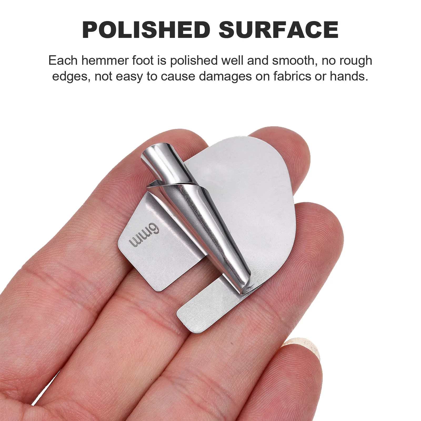 

6Pcs Universal Presser Foot Rolled Hemmer Foot Sewing Machine Attachment Binding Folder Durable Sewing Accessories