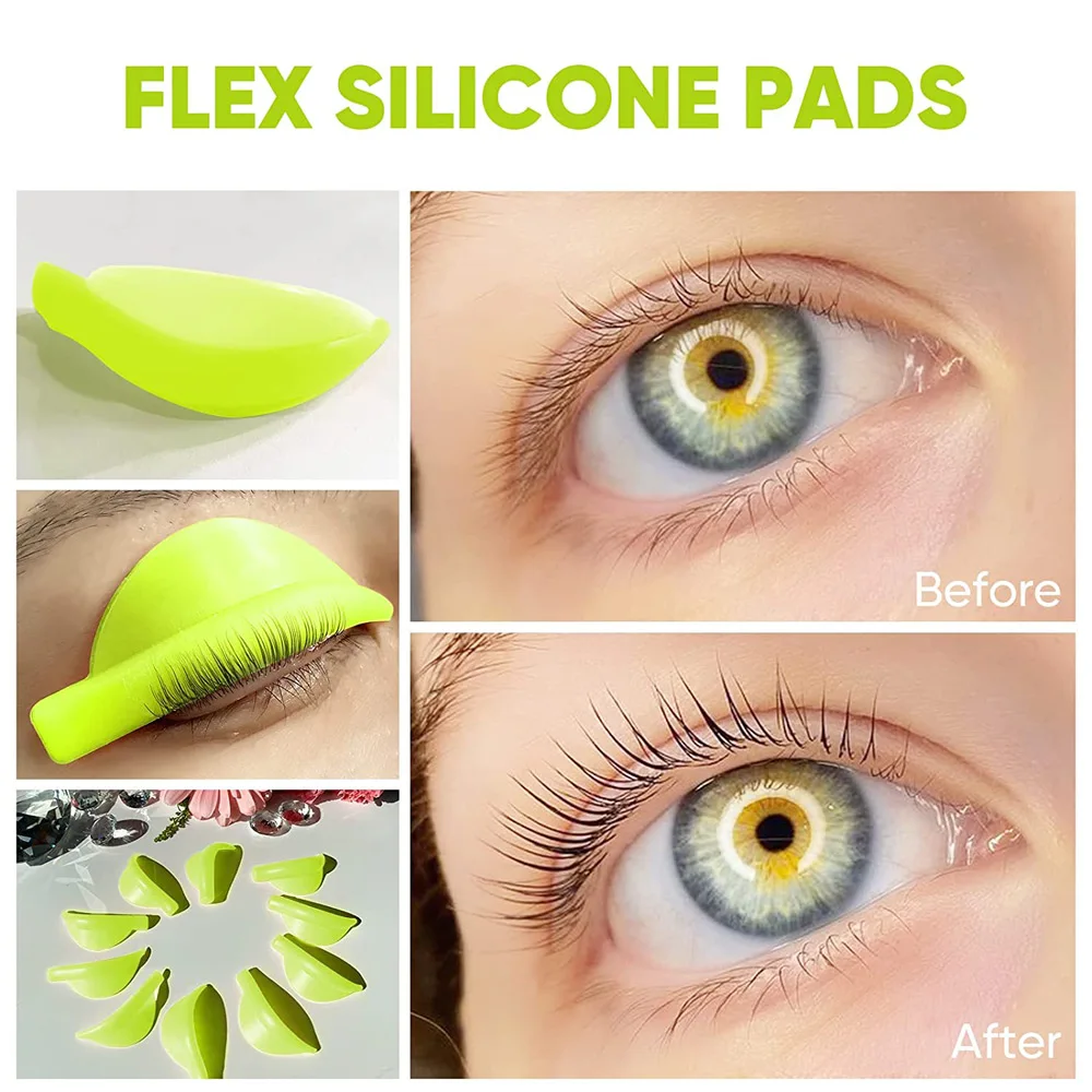 5 Pairs Silicone Eyelash Perm Pad Recycling Lashes Rods Shield Lifting 3D Eyelashes Lamination Curlers Applicator Makeup Tools