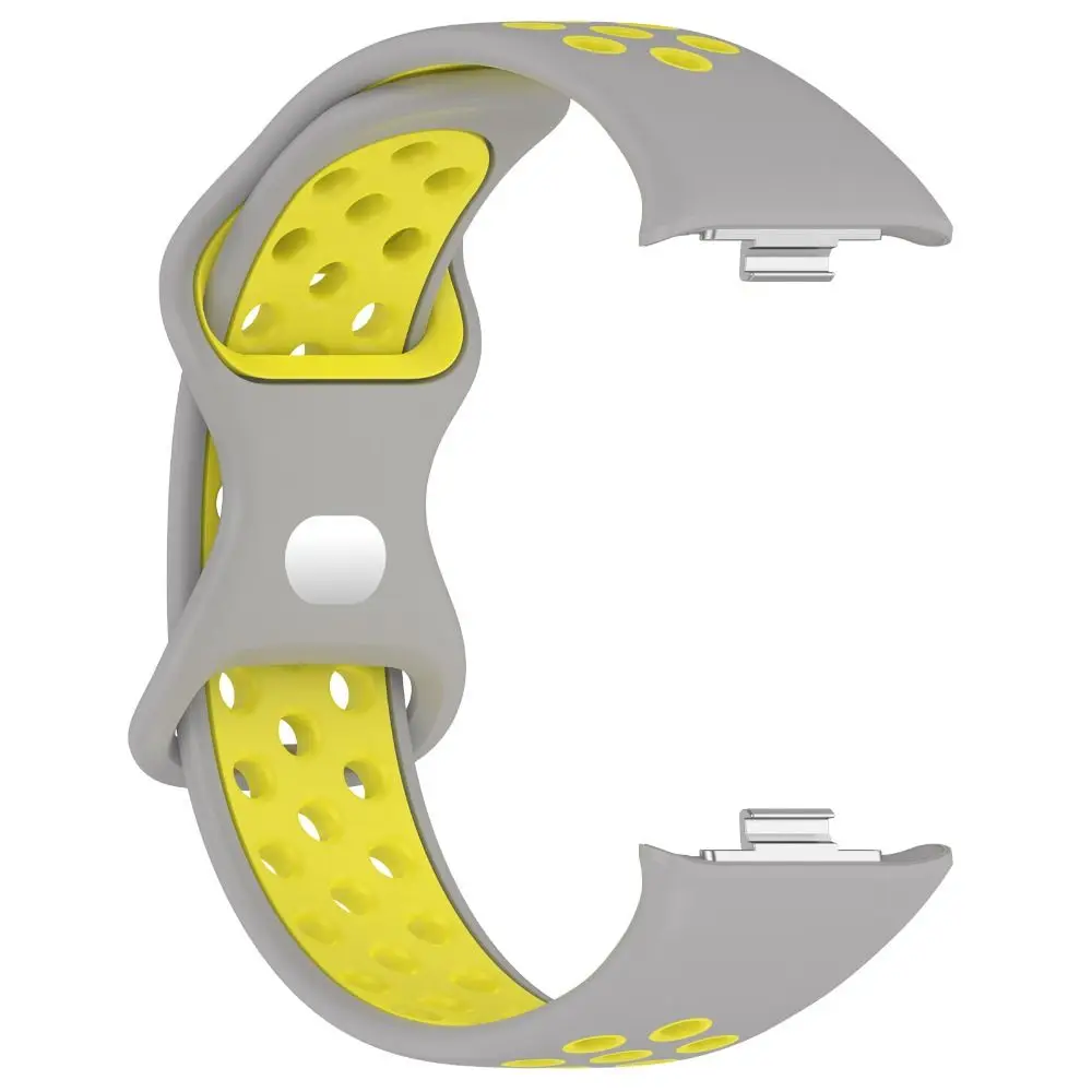 New Two-Color Silicone Band Strap Breathable Replacement Bracelet Soft Buckle Watchband for Xiaomi Band 8 Pro Smart Watch