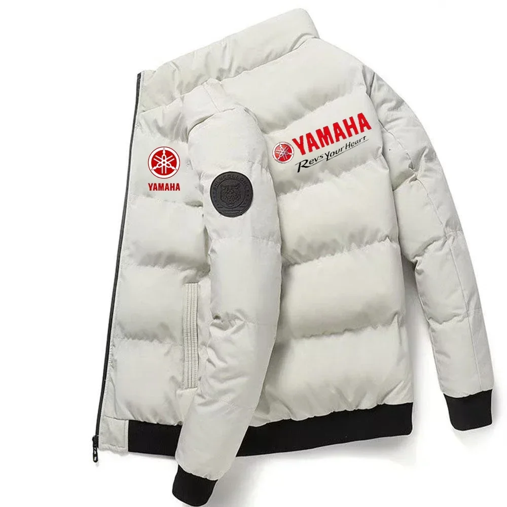 2025 fashionable new Yamaha logo printed cotton jacket, Korean style fashionable thickened men's casual motorcycle jacket, trend