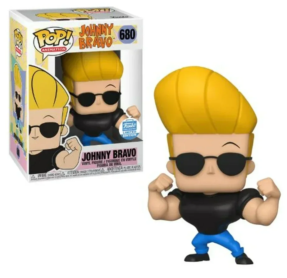 Funko Pop Animation Johnny Bravo 680# Vinyl Figure Dolls Figure Collection Dolls Limited Edition Model Gifts Toys for Children