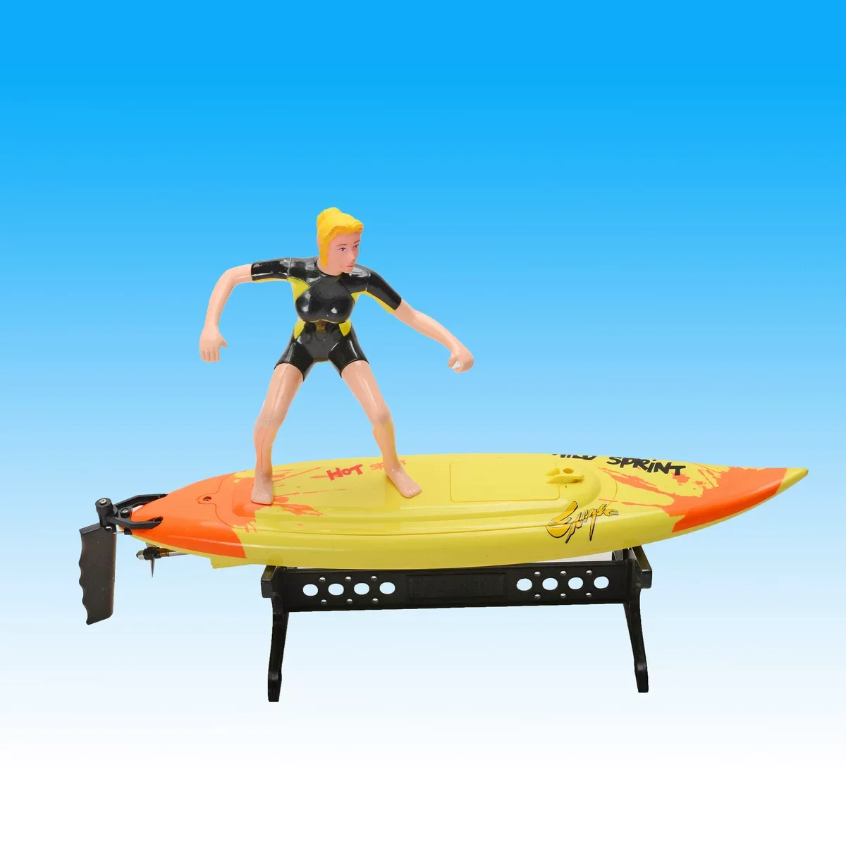 Simulated Surfboard with Surfer RC Model Remote-Controlled Surfboard with Mini Figure Includes Servo Accessories