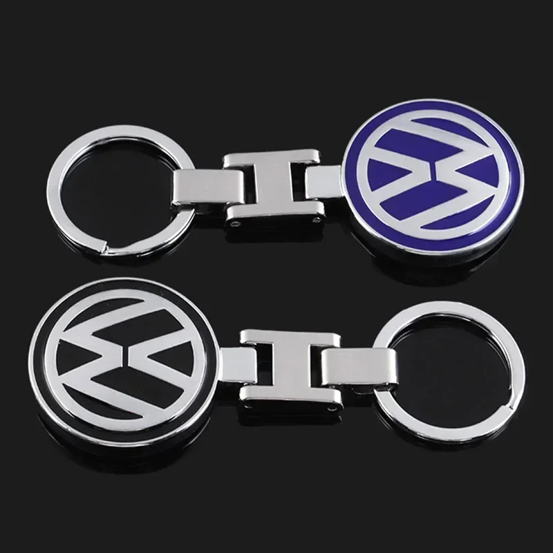 Metal Car Keychain Key Rings Holder Pendant for Volkswagen Bora Touran MK4 Passat Polo Golf Jetta Tiguan Beetle Touareg T-ROC CC