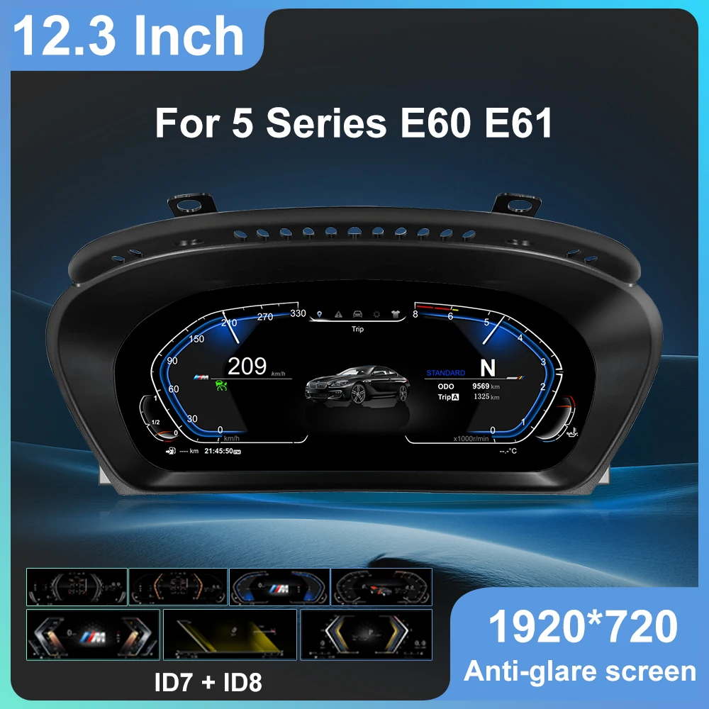 

Cluster Dashboard For BMW E60 E61 5 Series 2003-2010 speedometer LCD instrument panel HUD digital instrument