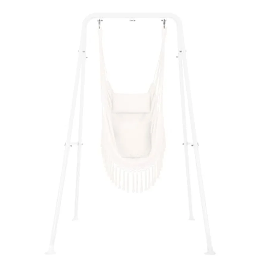 

Hammock Stand Only, IndoorOutdoor Swing Stand with Safety Hooks, Heavy Duty Metal Swing for Backyard, Easy to Assemble Hammock