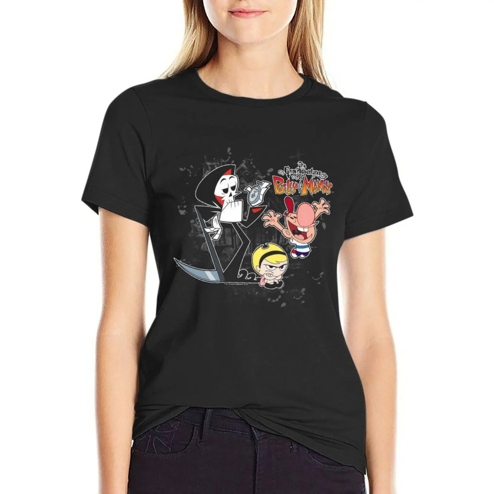 The Grim Adventures Of Billy & Mandy Splatter Cast Adjustable T-Shirt funnys graphics quick-drying T-shirt Women