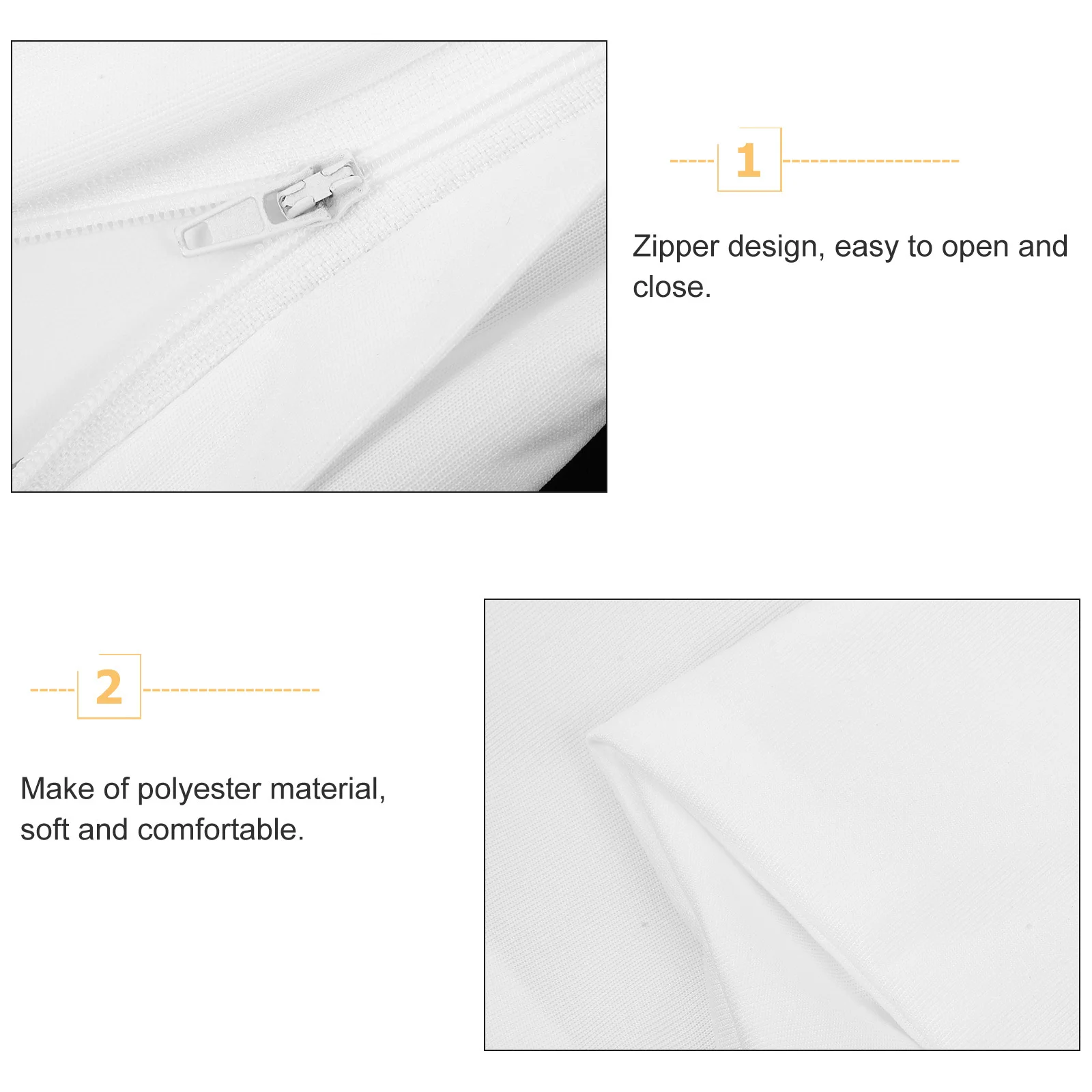 

4Pcs Waterproof Pillow Cases Soft Polyester Cushion Covers for Sofa Home Decor Washable Removable Throw Pillow Protectors