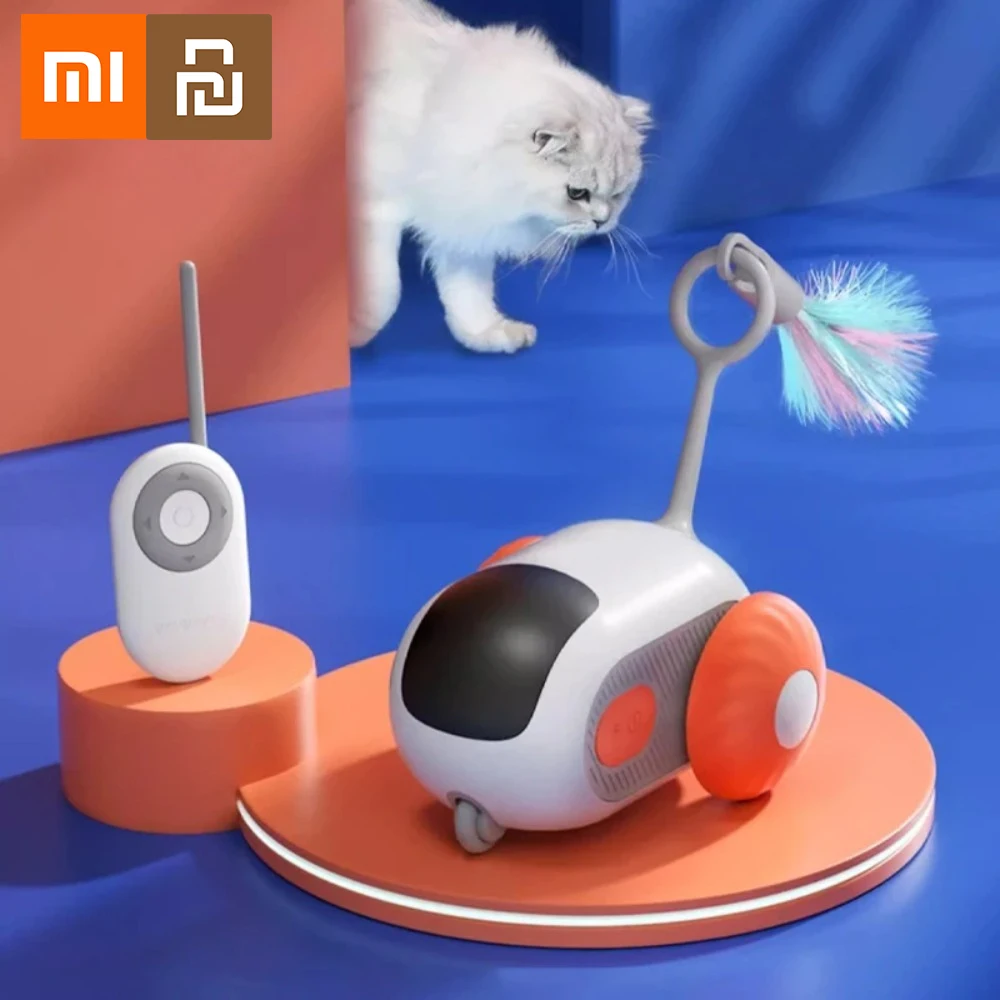 

Xiaomi Youpin Smart Cat Toy Car Интерактивный игрушечный мяч для кошек Автоматический катающийся игрушечный автомобиль с дистанционным управлением Крытый кот Товары для котят