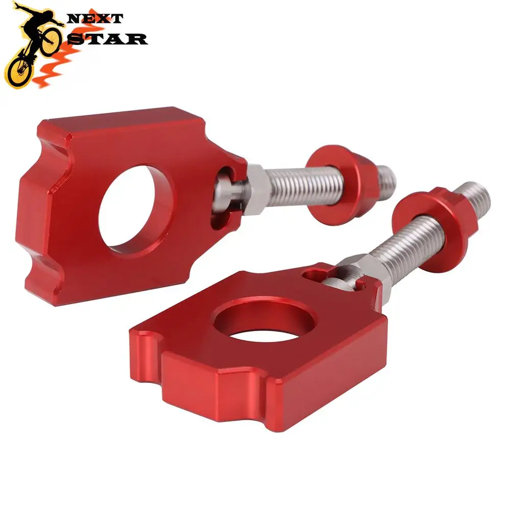 Motorcycle CNC Red Adjustable Axle Block Chain Adjuster For HONDA CRF250L CRF250M CRF 250L 250M 250R 300L CRF250R ALLY  CRF300L