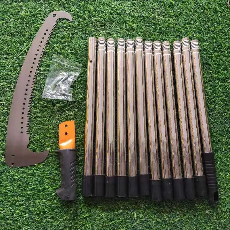 Telescopic Extended Pruning Saw Multifunctional Double Hook Tree Trimming Cutting Hand Saw Long Reach Garden Pruning Tool
