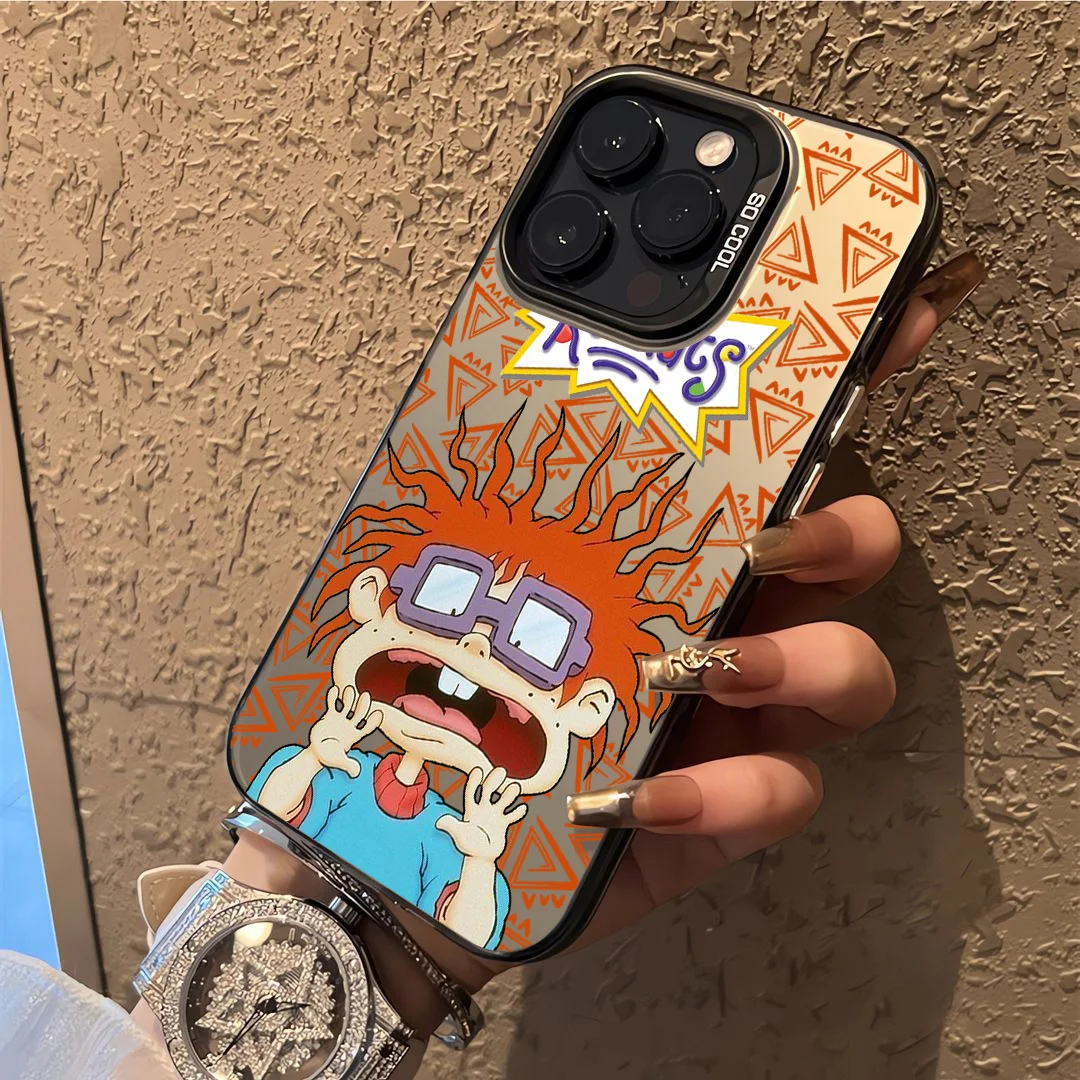 Hot Cartoon R-Rugrats Dinosaur Phone Case For IPhone 16 15 14 13 12 11 Mini Pro Max X XR XSMAX 8 Plus Anti Fall Matte Back Cover