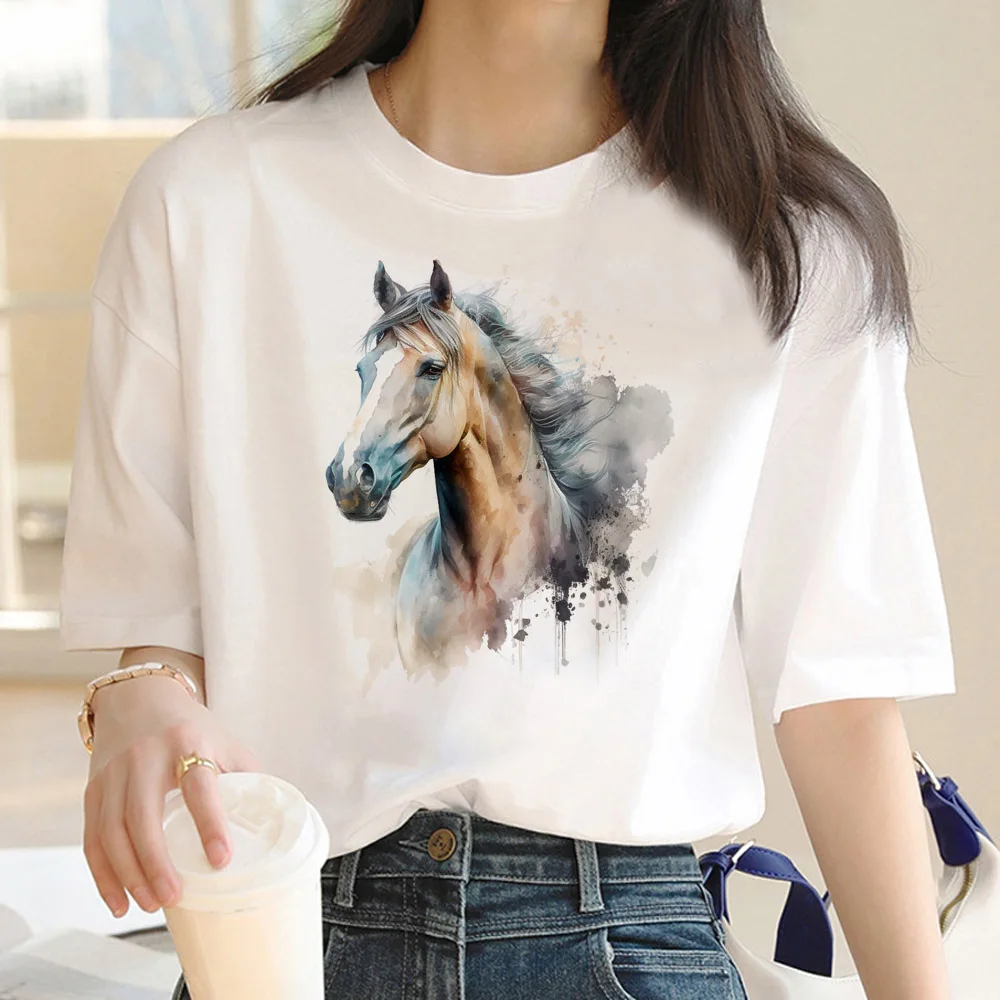 Caballos Tee women harajuku anime Japanese tshirt girl manga clothing